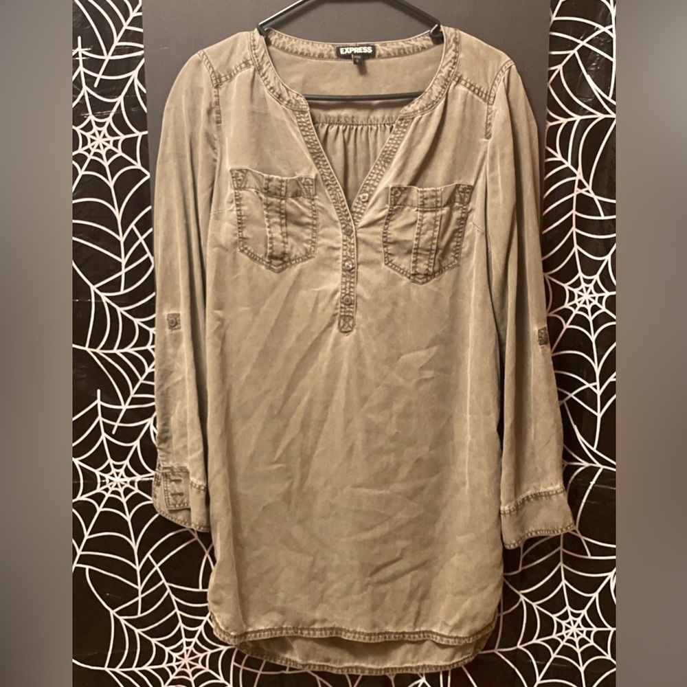 Mini shirt dress